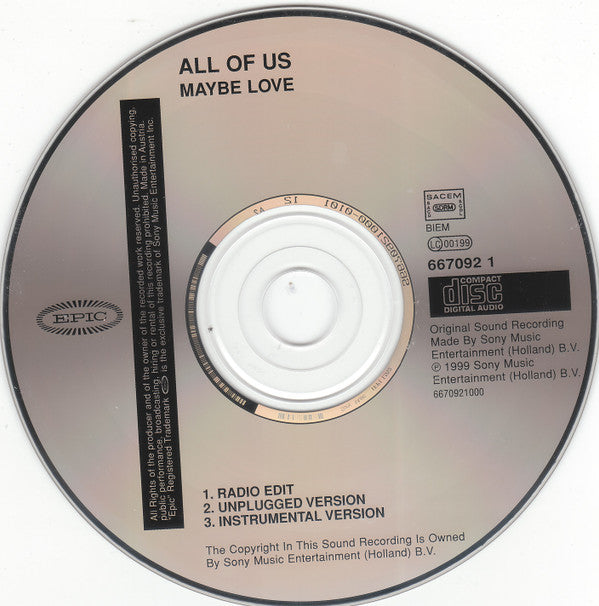 All Of Us (3) : Maybe Love (CD, Maxi)