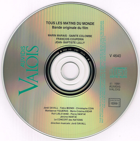 Jordi Savall : Tous Les Matins Du Monde (CD)