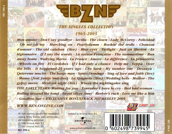 BZN : The Singles Collection 1965 - 2005 (3xCD, Comp)