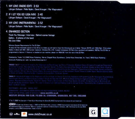 Westlife : My Love (CD, Single, Enh)