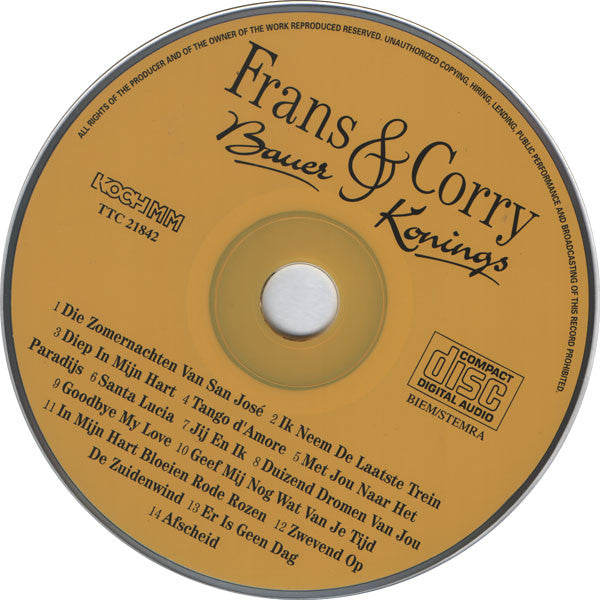 Frans Bauer & Corry Konings : Frans Bauer & Corry Konings (CD, Album)