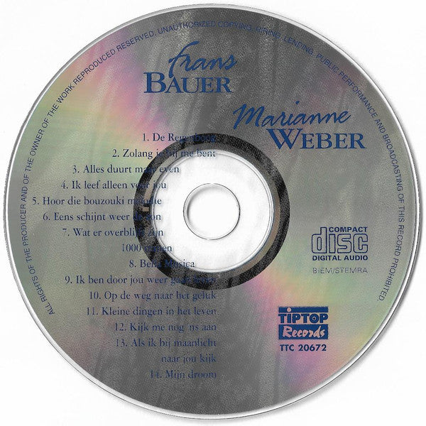 Frans Bauer & Marianne Weber : Frans Bauer & Marianne Weber (CD, Album)