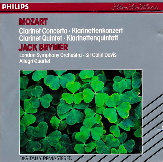 Wolfgang Amadeus Mozart • Jack Brymer • London Symphony Orchestra • Sir Colin Davis • The Allegri String Quartet : Clarinet Concerto = Klarinettenkonzert / Clarinet Quintet = Klarinettenquintett (CD, Album, RE, RM)