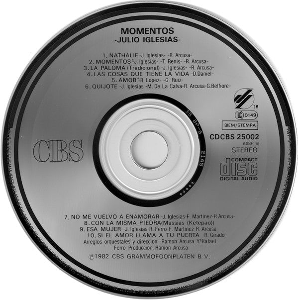 Julio Iglesias : Momentos (CD, Album, RE)
