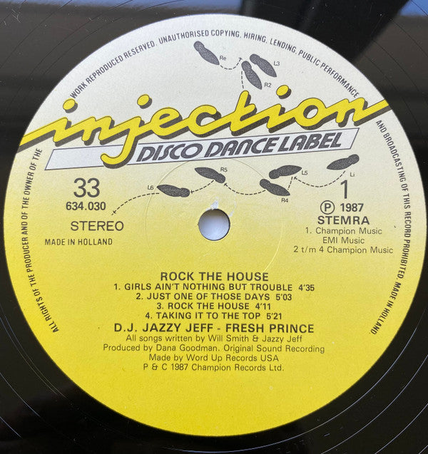 DJ Jazzy Jeff & The Fresh Prince : Rock The House (LP, Album)