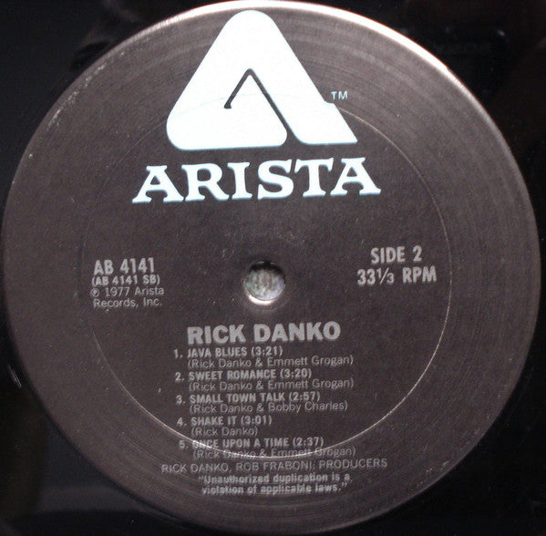Rick Danko : Rick Danko (LP, Album, San)