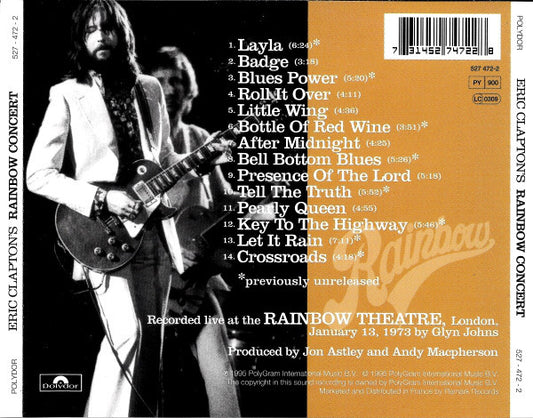 Eric Clapton : Eric Clapton's Rainbow Concert (CD, Album, RE, RM)