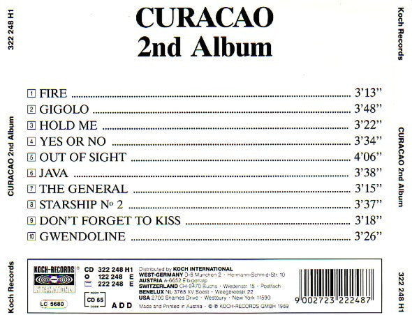 Curacao : 2nd Album (CD, Album)