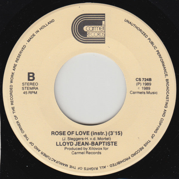 Lloyd Jean-Baptiste : Rose Of Love (7", Single)