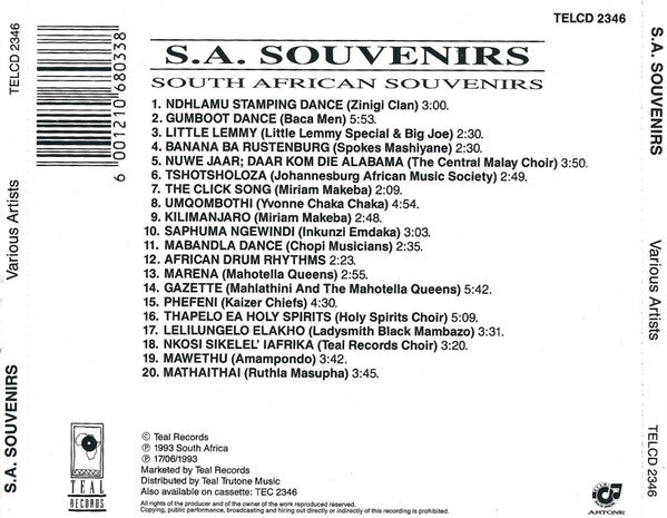Various : S.A. Souvenirs (South African Souvenirs) (CD, Comp, RP)