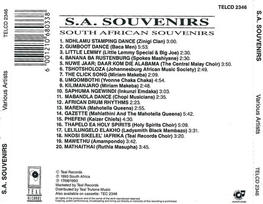 Various : S.A. Souvenirs (South African Souvenirs) (CD, Comp, RP)