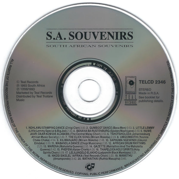 Various : S.A. Souvenirs (South African Souvenirs) (CD, Comp, RP)