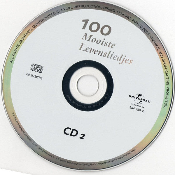 Various : 100 Mooiste Levensliedjes (4xCD, Comp)