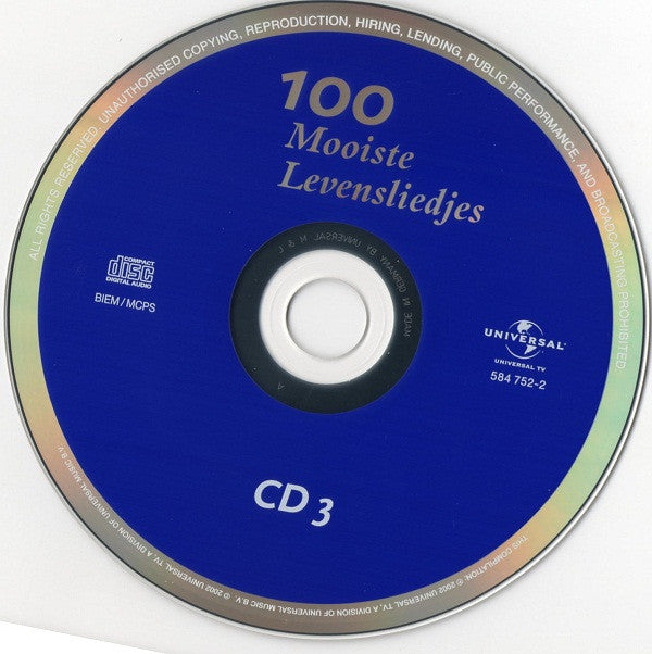 Various : 100 Mooiste Levensliedjes (4xCD, Comp)