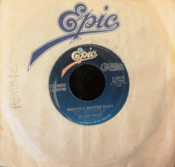 Ellen Foley : What's A Matter Baby / Hideaway (7", Single)