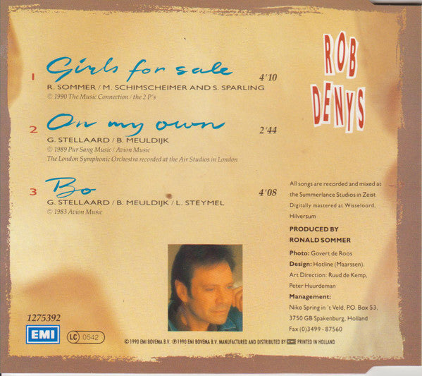 Rob de Nijs : Girls For Sale (CD, Maxi)