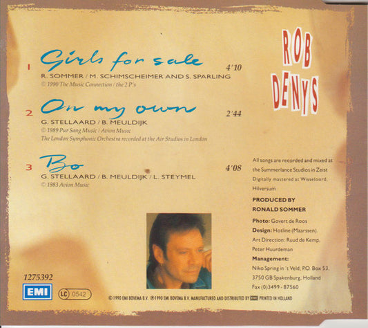 Rob de Nijs : Girls For Sale (CD, Maxi)