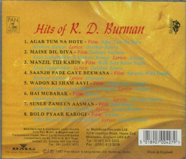 R. D. Burman : Hits Of R.D. Burman (CD, Comp)