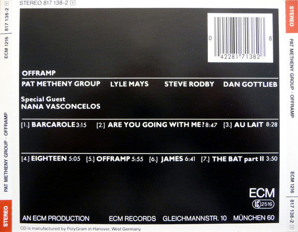 Pat Metheny Group : Offramp (CD, Album, RE, PDO)