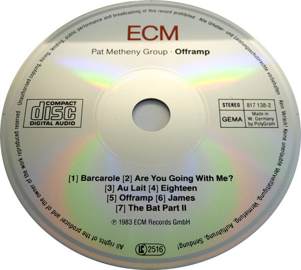 Pat Metheny Group : Offramp (CD, Album, RE, PDO)