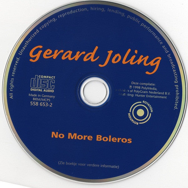 Gerard Joling : No More Boleros (CD, Comp, RP)