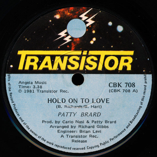 Patty Brard : Hold On To Love (7", Single)