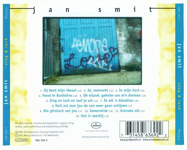 Jan Smit : Zing & Lach (CD, Album)