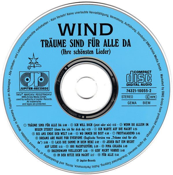 Wind (4) : Träume Sind Für Alle Da (Ihre Schönsten Lieder) (CD, Comp)