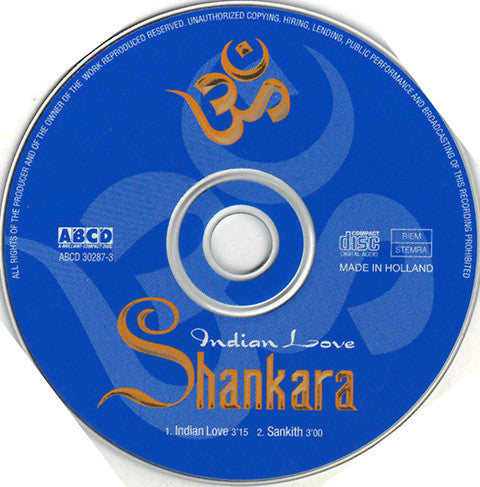 Shankara : Indian Love (CD, Single, Car)