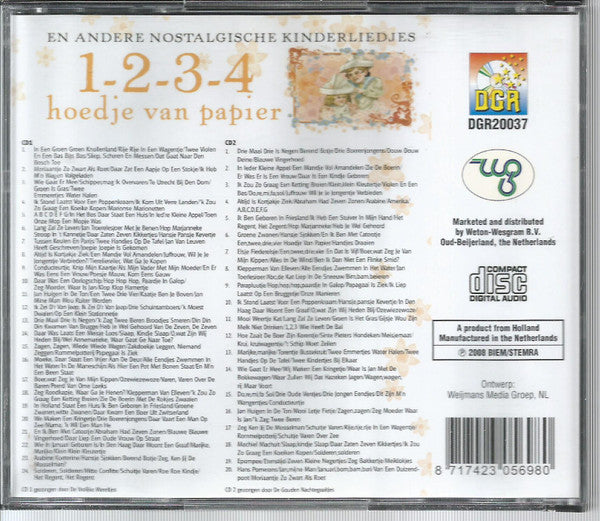 Various : 1-2-3-4 Hoedje Van Papier (2xCD, Comp)