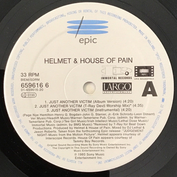 Helmet (2) & House Of Pain : Just Another Victim (12")