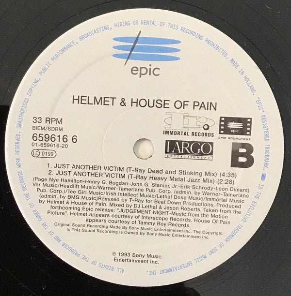 Helmet (2) & House Of Pain : Just Another Victim (12")