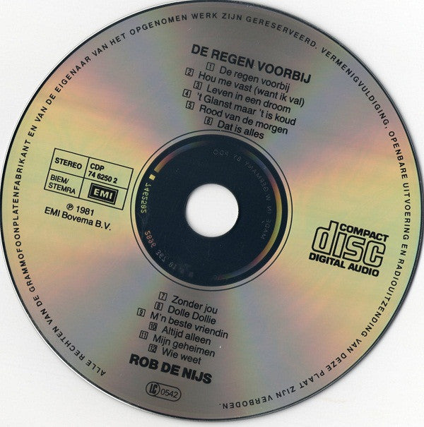 Rob de Nijs : De Regen Voorbij (CD, Album, RE)