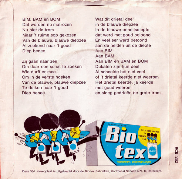 Unknown Artist : Bim, Bam, Bom En De Schat Uit De Blauwe Diepzee (7", EP)