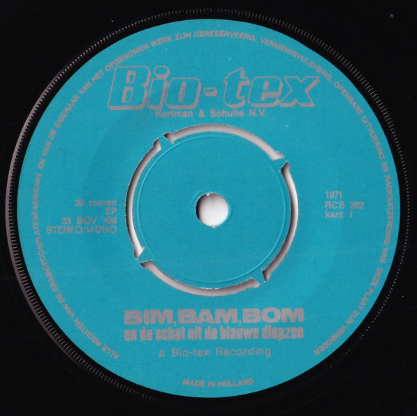 Unknown Artist : Bim, Bam, Bom En De Schat Uit De Blauwe Diepzee (7", EP)