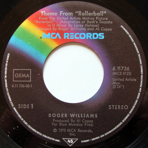 Roger Williams (2) : Theme From Rollerball (7")