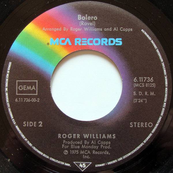 Roger Williams (2) : Theme From Rollerball (7")