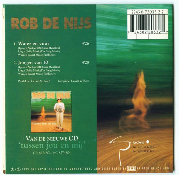 Rob De Nijs : Water En Vuur (CD, Single)