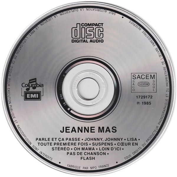 Jeanne Mas : Jeanne Mas (CD, Album, RP)