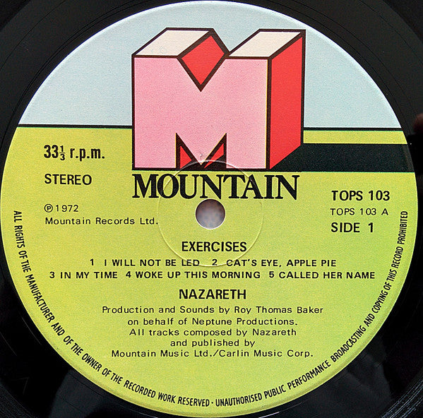 Nazareth (2) : Exercises (LP, Album, RE)