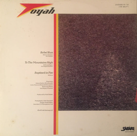 Toyah (3) : Rebel Run (12")