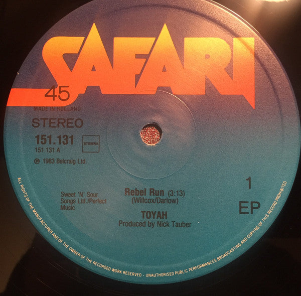 Toyah (3) : Rebel Run (12")
