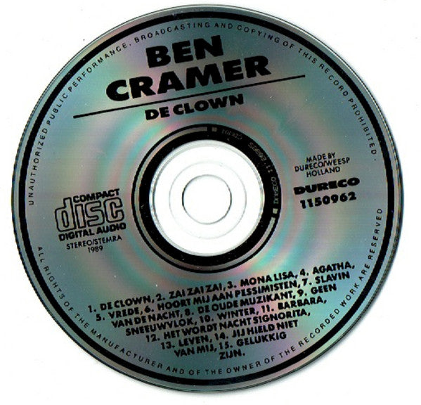 Ben Cramer : De Clown (CD, Comp)