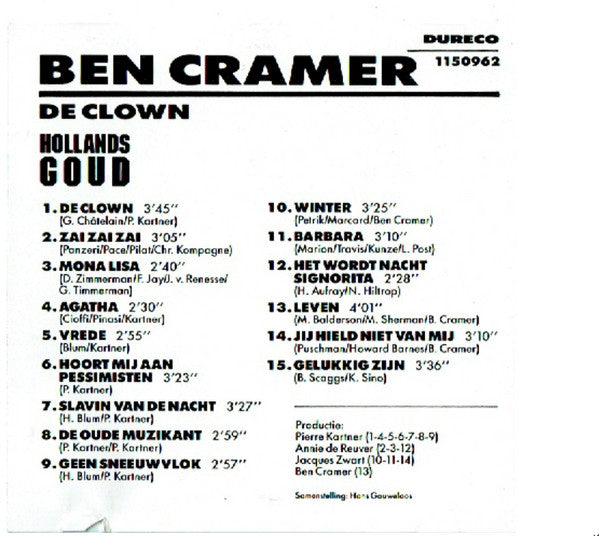 Ben Cramer : De Clown (CD, Comp)