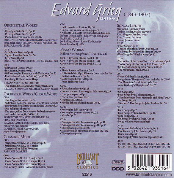 Edvard Grieg : Grieg Edition (21xCD, Comp + Box)