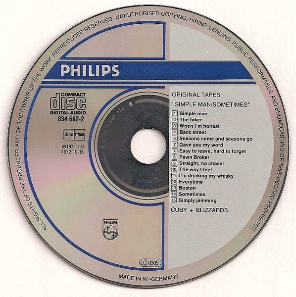 Cuby + Blizzards : Simple Man / Sometimes (CD, Comp)