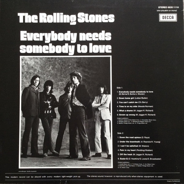 The Rolling Stones : Everybody Needs Somebody To Love (LP, Album, RE)
