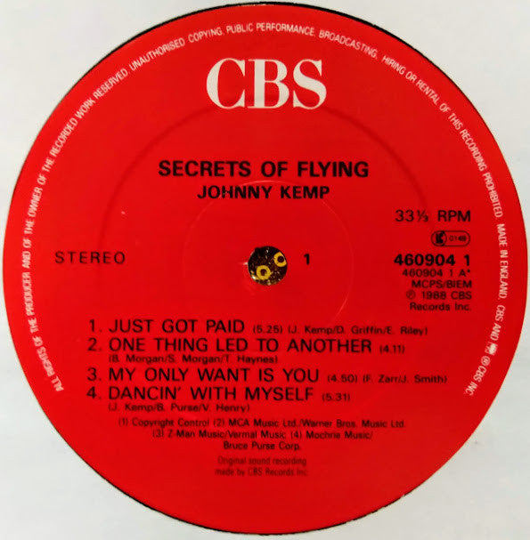 Johnny Kemp : Secrets Of Flying (LP, Album)