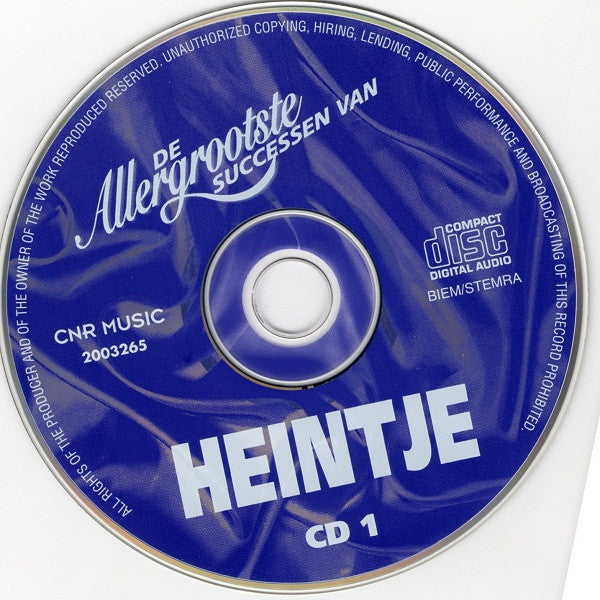 Heintje : De Allergrootste Successen Van Heintje (2xCD, Comp)