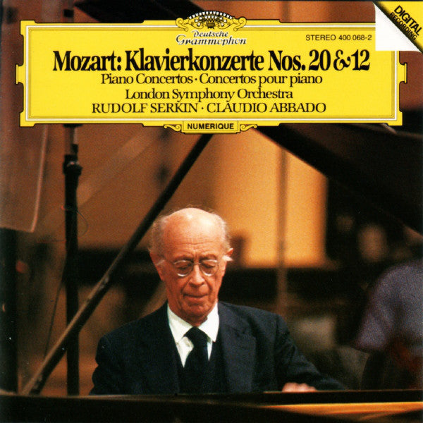 Wolfgang Amadeus Mozart, London Symphony Orchestra, Rudolf Serkin, Claudio Abbado : Klavierkonzerte • Piano Concertos Nos. 20 & 12 (CD, RE)